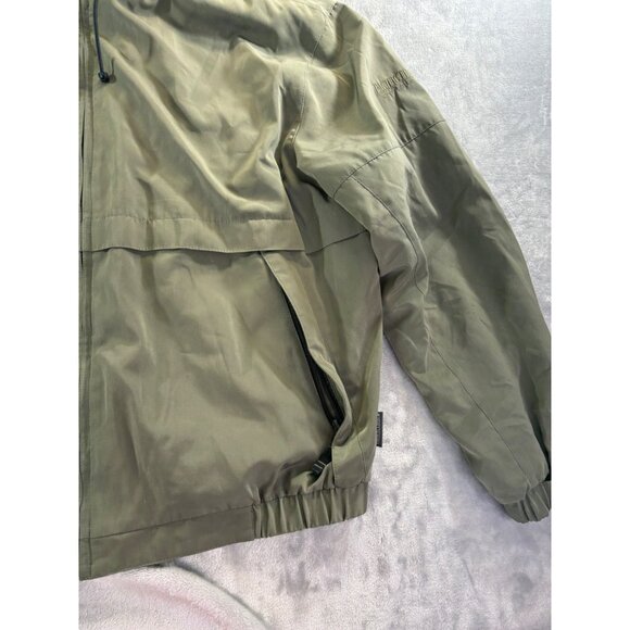 Pacific Trail Jacket Mens Large Green Full Zip Pockets Hooded Hidden Hood Vented - Picture 13 of 16